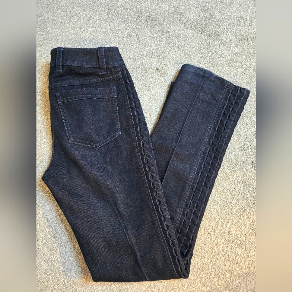 Escada EUC Dark Wash High Rise Embellished Size 34 Jeans/Trousers Straightleg
